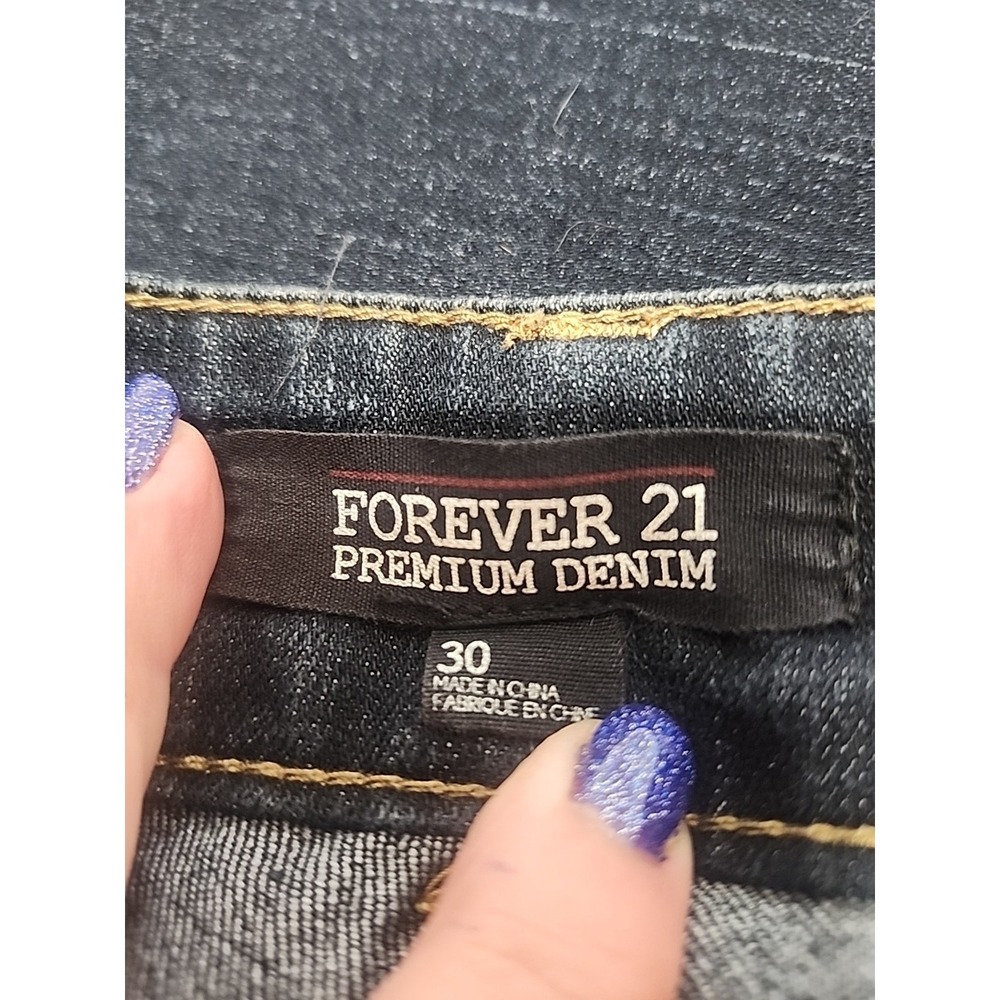 Forever 21 Premium Denim Dark Wash Blue Jeans Size 30 - Picture 6 of 6